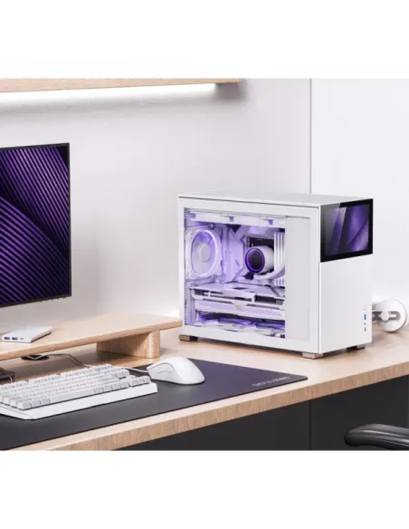 Jonsbo D31 Screen Micro-ATX Case, Tempered Glass - white