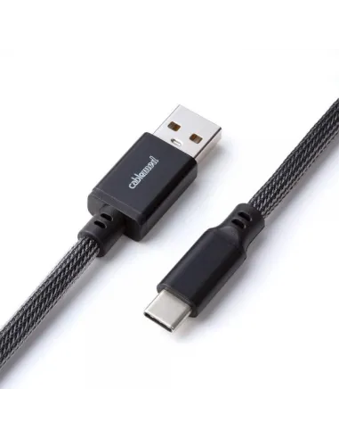 CableMod Classic Coiled Keyboard Cable USB-C to USB Type A, Carbon Grey - 150cm