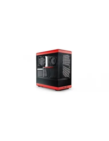 Hyte Y40 Midi Tower, Tempered Glass - schwarz /rot