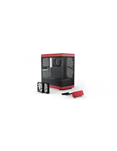 Hyte Y40 Midi Tower, Tempered Glass - schwarz /rot