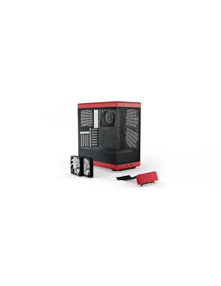 Hyte Y40 Midi Tower, Tempered Glass - schwarz /rot