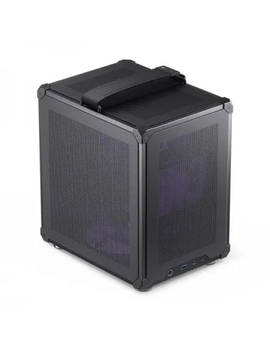 Jonsbo C6 PC-Gehäuse, Mini-Tower, Micro-ATX, mit Tragegriff - schwarz