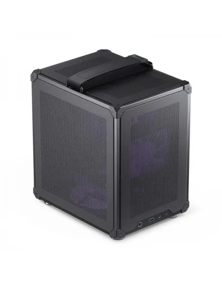 Jonsbo C6 PC-Gehäuse, Mini-Tower, Micro-ATX, mit Tragegriff - schwarz