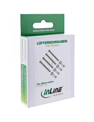 InLine Lüfterschrauben Set für 25mm Lüfter