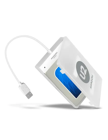 AXAGON ADSA-1S SLIMPort Adapter, USB 2.0, 2,5" SSD/HDD, SATA - mit Case