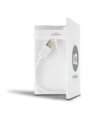AXAGON ADSA-1S SLIMPort Adapter, USB 2.0, 2,5" SSD/HDD, SATA - mit Case