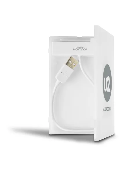 AXAGON ADSA-1S SLIMPort Adapter, USB 2.0, 2,5" SSD/HDD, SATA - mit Case