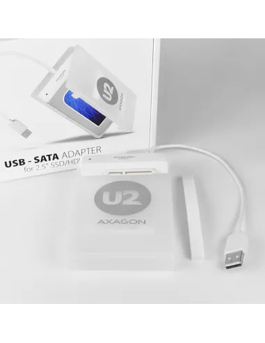 AXAGON ADSA-1S SLIMPort Adapter, USB 2.0, 2,5" SSD/HDD, SATA - mit Case