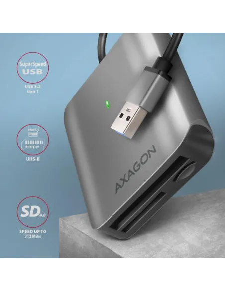 AXAGON CRE-S3 Externer Kartenleser USB-A 3.2 Gen 1, 3-Slot, SD/microSD/CF, UHS-II
