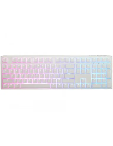 Ducky One 3 Classic Pure White Gaming Tastatur, RGB LED - MX-Clear