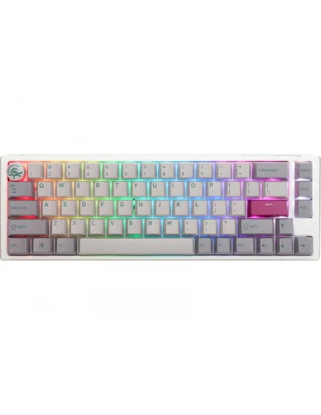 Ducky One 3 Mist Grey SF Gaming Tastatur, RGB LED - MX-Silent-Red