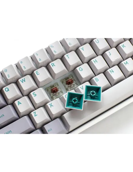 Ducky One 3 Mist Grey SF Gaming Tastatur, RGB LED - MX-Silent-Red