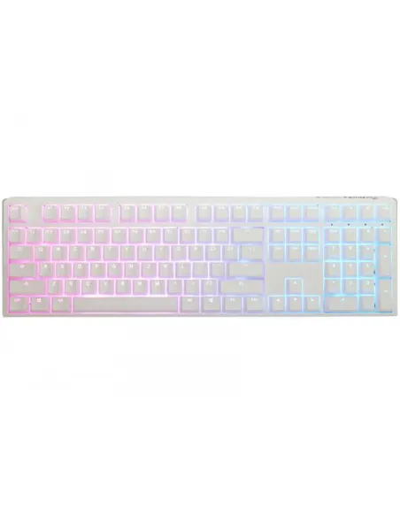 Ducky One 3 Aura White Gaming Tastatur, RGB LED - MX-Silent-Red