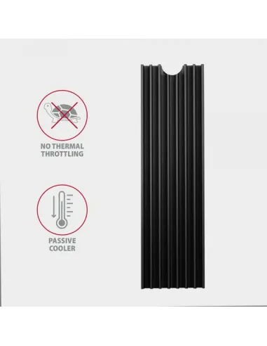 AXAGON CLR-M2L6 passiver M.2-SSD-Kühlkörper - 2280, 6 mm Höhe, Aluminium, schwarz