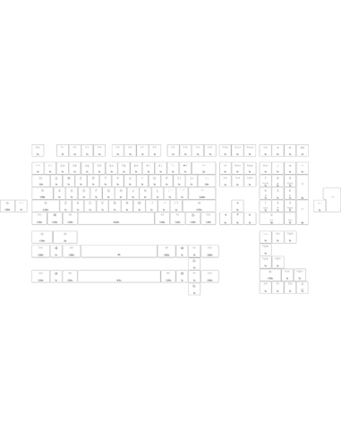 Glorious Aura Keycaps - 145 Keycaps, pink - US-Layout