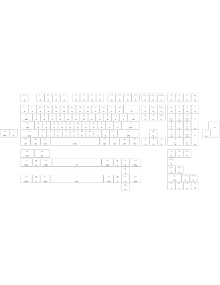 Glorious Aura Keycaps - 145 Keycaps, pink - US-Layout