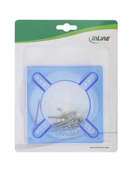 InLine Lüfter-Adapter 120mm auf 70/80/92mm - transparent/blau
