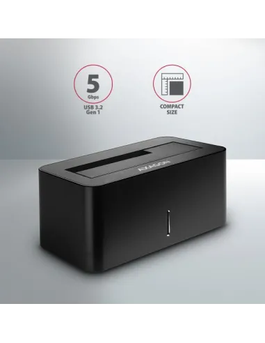 AXAGON ADSA-SN Dockingstation, USB 3.0, 1x 2,5"/3,5" SSD/HDD, SATA 6 - schwarz