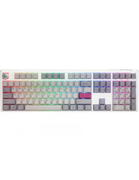 Ducky One 3 Mist Grey Gaming Tastatur, RGB LED - MX-Ergo-Clear