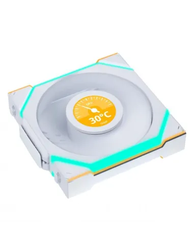 Lian Li UNI FAN SL Wireless LCD Lüfter, ARGB, PWM, 3er-Pack inkl. Controller - 120 mm, weiß