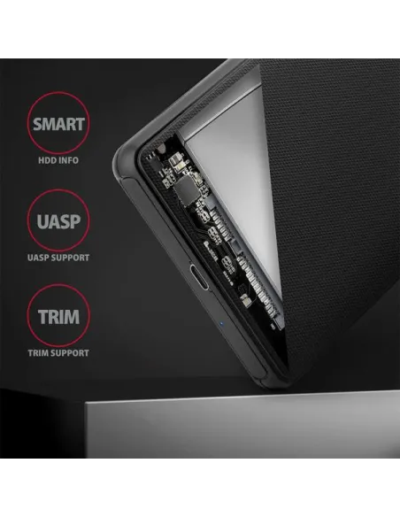 AXAGON EE25-SLC externes 2,5"-Gehäuse, USB 3.0 / SATA III - USB-C, schwarz
