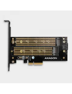 AXAGON PCEM2-D PCIe-3.0-Adapter, 1x M.2-NVMe, 1x M.2-SATA, bis 22110 - passive Kühlung 2