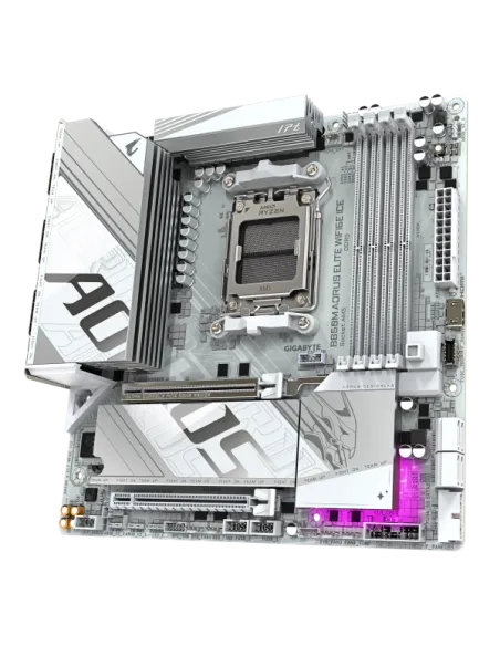 GIGABYTE B850M Aorus Elite WiFi6E ICE, AMD B850 Mainboard - Sockel AM5, DDR5