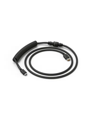 Glorious Coiled Cable Phantom Black, USB-C to USB-A, 1.37m - black