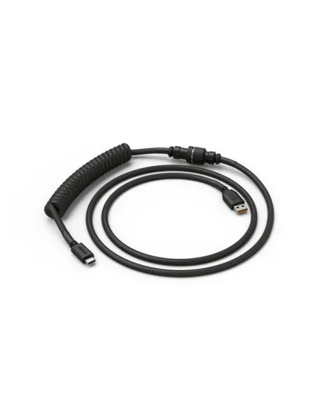 Glorious Coiled Cable Phantom Black, USB-C to USB-A, 1.37m - black