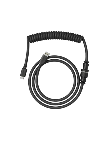 Glorious Coiled Cable Phantom Black, USB-C to USB-A, 1.37m - black