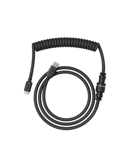 Glorious Coiled Cable Phantom Black, USB-C to USB-A, 1.37m - black