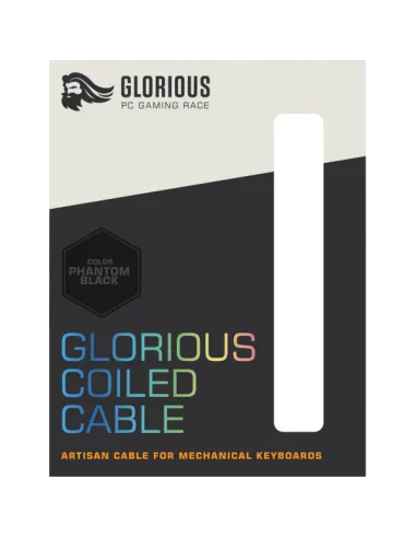 Glorious Coiled Cable Phantom Black, USB-C to USB-A, 1.37m - black