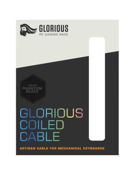 Glorious Coiled Cable Phantom Black, USB-C to USB-A, 1.37m - black