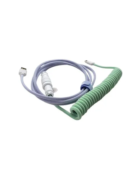 Ducky Premicord Iris Spiralkabel, USB Typ C auf Typ A - 1,8m