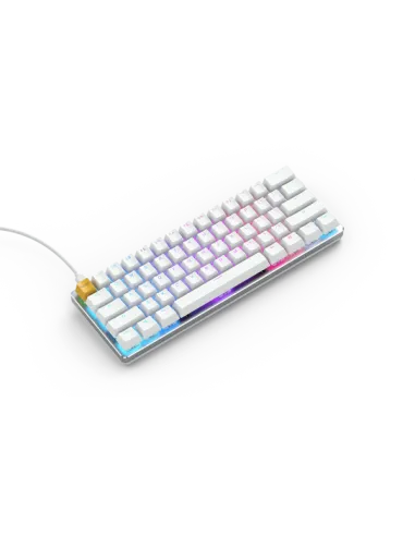 Glorious GMMK Compact White Ice Edition - Gateron Brown, US Layout