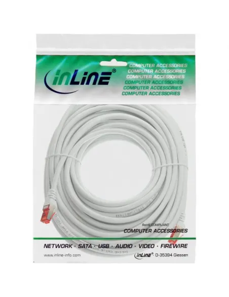 InLine Patchkabel Cat.6, S/FTP (PiMf), 250MHz, weiß - 5m