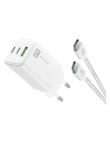 Caricabatterie Cellular Line ACHKITC2CGAN65TABW MULTIPOWER 65W GaN Whi