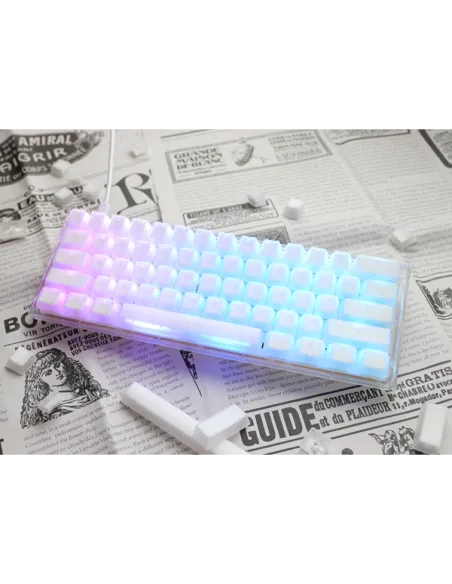 Ducky One 3 Aura White Mini Gaming Keyboard, RGB LED - MX-Red (US)