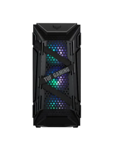ASUS TUF Gaming GT301 e' un case middle tower con paratia laterale in vetro e 3 ventole RGB pre installate