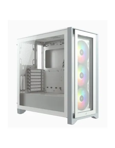 Corsair iCUE 4000X White e' un case ATX mid-tower dotato di pannello in vetro temperato