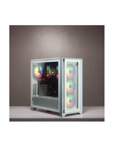 Corsair iCUE 4000X White e' un case ATX mid-tower dotato di pannello in vetro temperato