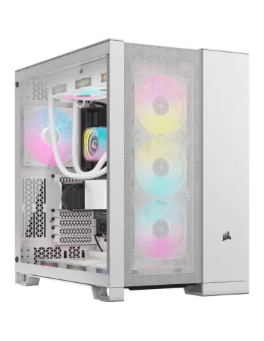 Corsair 6500D Airflow White e' uno case E-ATX mid-tower dotato di pannello in vetro temperato.
