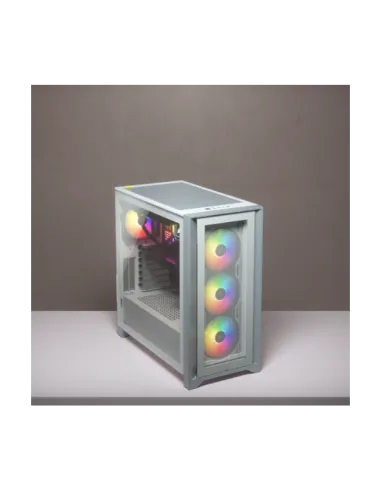 Corsair iCUE 4000X White e' un case ATX mid-tower dotato di pannello in vetro temperato