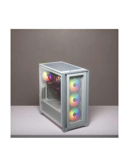 Corsair iCUE 4000X White e' un case ATX mid-tower dotato di pannello in vetro temperato