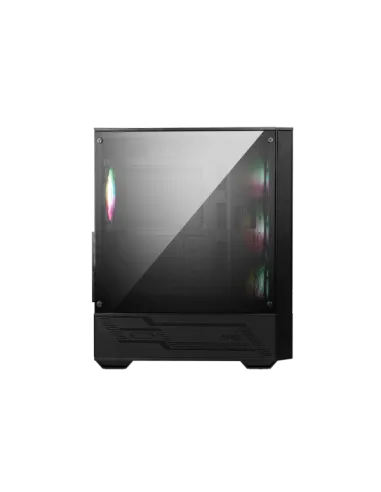 MSI MAG Forge 112R e' uno case mid-tower dotato di pannello in vetro temperato e ventole pre-installate ARGB.