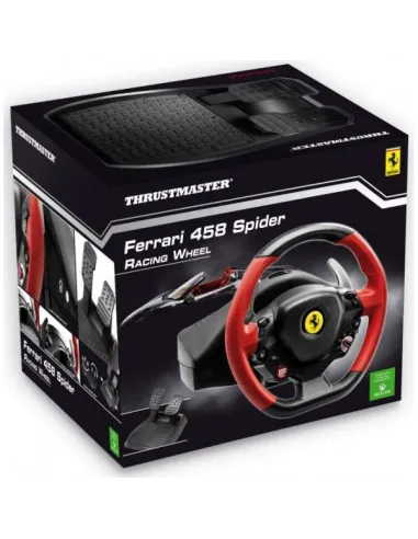 Thrustmaster 4460105 VOLANTE REALISTICO replica del volante della FERRARI 458 SPIDER. Ampia pedaliera ottimizzata e regolabile