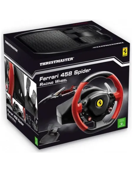 Thrustmaster 4460105 VOLANTE REALISTICO replica del volante della FERRARI 458 SPIDER. Ampia pedaliera ottimizzata e regolabile