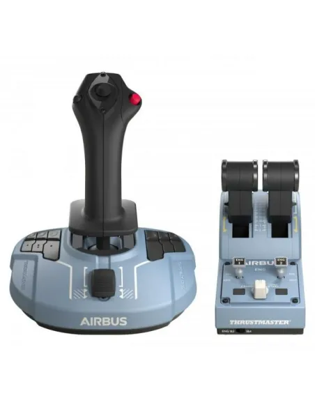 Thrustmaster TCA Officer Pack Airbus Edition e' un controller per simulatore di volo con joystick e quadrante manetta