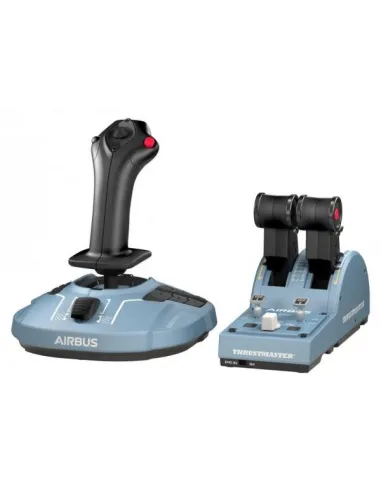 Thrustmaster TCA Officer Pack Airbus Edition e' un controller per simulatore di volo con joystick e quadrante manetta