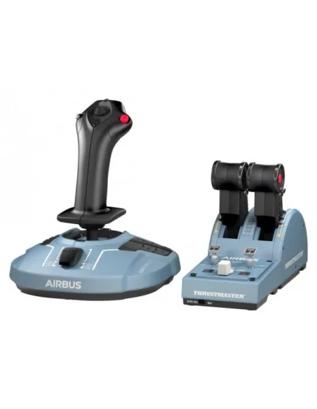 Thrustmaster TCA Officer Pack Airbus Edition e' un controller per simulatore di volo con joystick e quadrante manetta